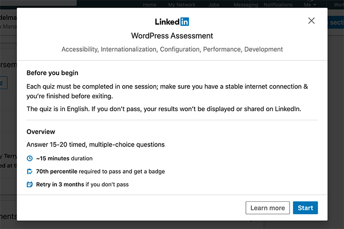 Kuinka aloittaa taittokysely LinkedIn-taitoarviointiin
