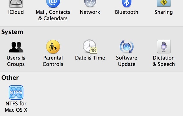 Paragon NTFS Mac OS X: lle Tarkista järjestelmäasetukset xn