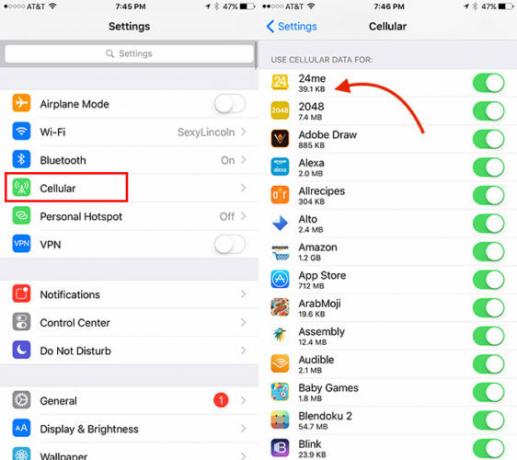 Kuinka seurata yksittäisten iOS-sovellusten tietojen käyttöä CellDataiOS1 562x500