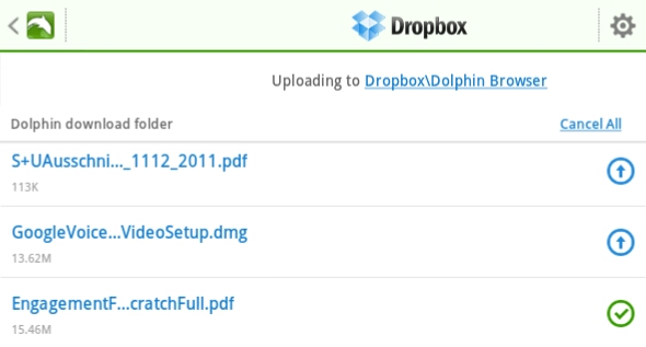 dropbox-sovellus androidille