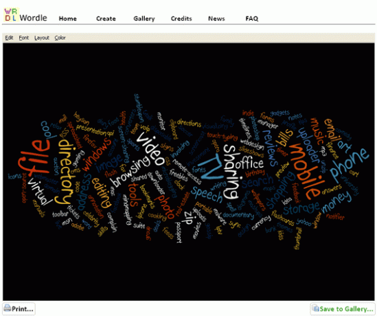 Wordle - tekstitaide