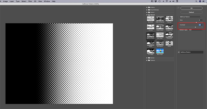 Luo Photoshop Texture Säädä kontrastia
