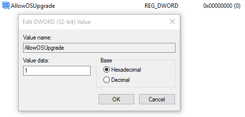 AllowOSUpgrade