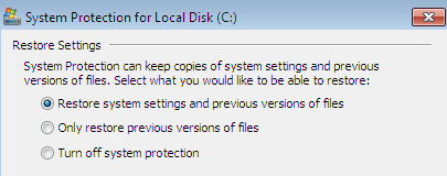 Ota järjestelmän suojaus käyttöön Windows 7: ssä
