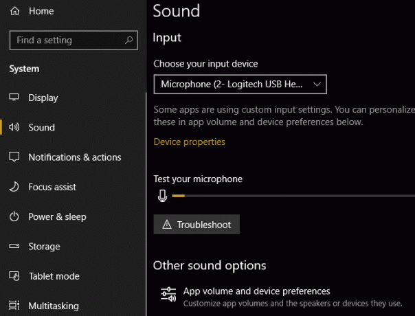 Windows Sound Mic -asetukset