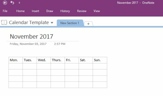luoda onenote-kalenterimallin