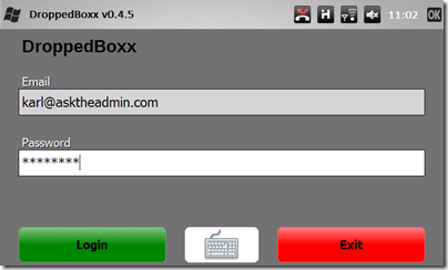 DroppedBoxx - epävirallinen Dropbox-asiakasohjelma Windows Mobile db7: lle