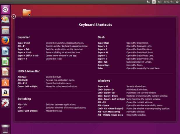 LinuxShortcuts-Unity-pikavalinnat