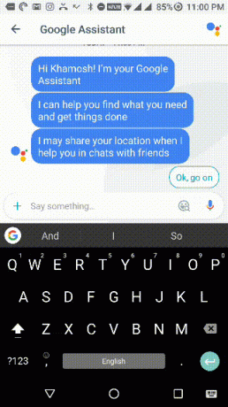 Gboard GIF-lähetys