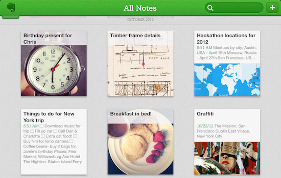 evernote app ipad