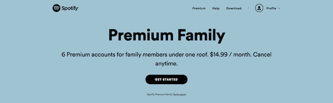 Spotify Premium-perhe