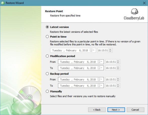 CloudBerry varmuuskopio suojaa Windows-, Mac- ja Linux-tiedostoja. 14 CloudBerry Backup Restore Files