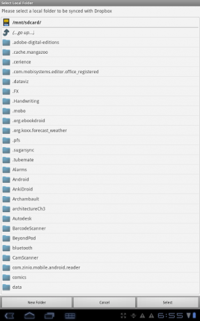 Synkronoi Android-laitteesi todella Dropboxilla Dropsyncin kautta [Android 2.0+] dropsync selectlocal
