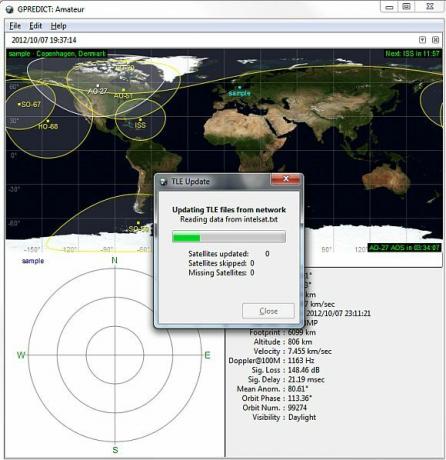 ennustaa satelliittiseurantaa