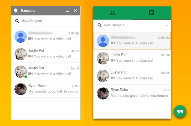 Hangouts vanha vs. uusi-1