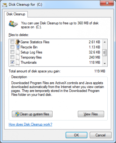 puhdista Windows 7-tiedostot