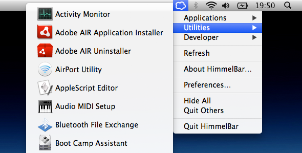 sovellusten kantoraketit OSX