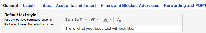 gmail-text-tyyliin