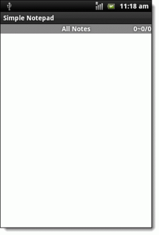 Suojattu ja todella yksinkertainen muistiinpano yksinkertaisella muistikirjalla [Android 2.2+] yksinkertainen notepad01