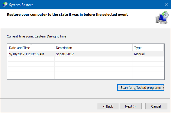 Miksi Windows tallentaa rekisterin automaattisesti? Windows 10 -järjestelmän palautusesimerkki
