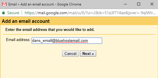 Lisää Bluehost-sähköposti Gmailiin