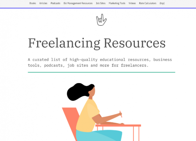 We Freelancing on kuratoitu luettelo kirjoista, podcasteista, artikkeleista, sovelluksista ja muista lähteistä freelancereille