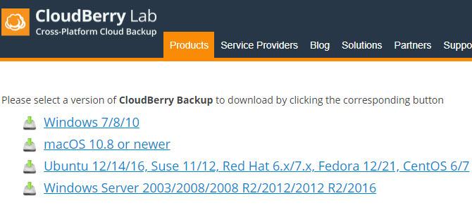 CloudBerry Backup suojaa tiedostoja Windows-, Mac- ja Linux 01 CloudBerry Backup -ympäristöissä