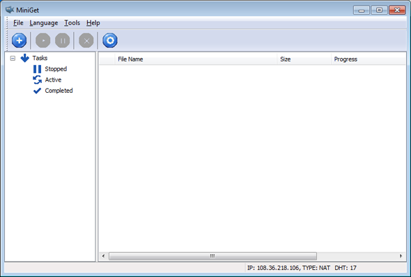Kevyt-bittorrent-miniget
