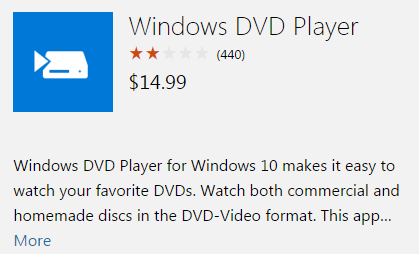 Windows DVD -soittimen Yhdysvaltain myymälä