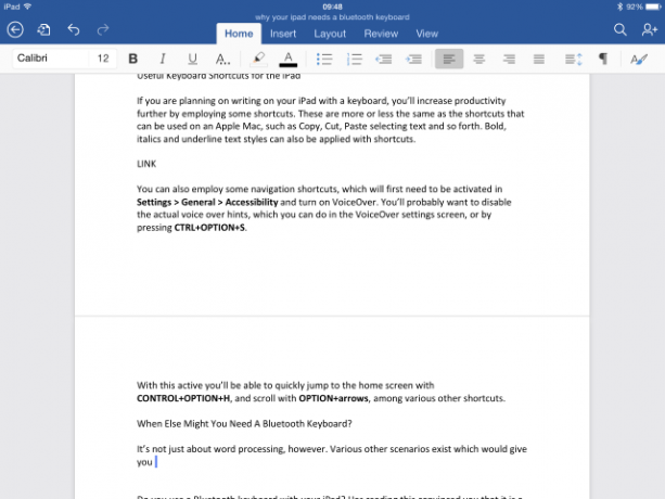 Tässä on miksi iPadisi tarvitsee Bluetooth-näppäimistön muo ios ipad bluetoothkeyboard word