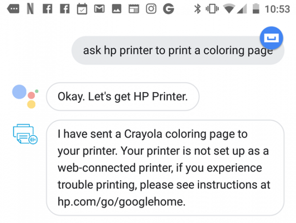 Google Assistant Print