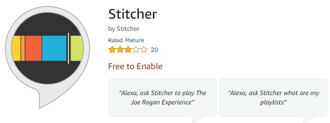 Stitcher amazon kaiun podcast-lähetyksille