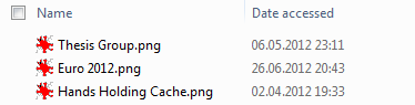 Windows Explorer -sarakkeen näkymä
