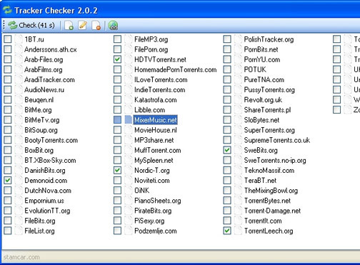 tracker-tarkistimen lataus