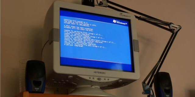 vanha Windows XP-tietokone