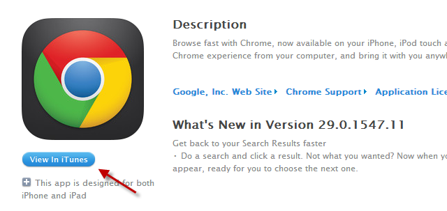 Kuinka pakottaa Chrome avaamaan iTunes Store -linkit iTunes Desktop App -sovelluksessa chrome itunes