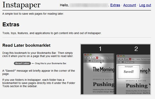 Kuinka tallentaa verkkoartikkeleita, jotta voit lukea niitä myöhemmin muulla kuin tabletilla Kindle Instapaper Bookmarklet -peukalolla