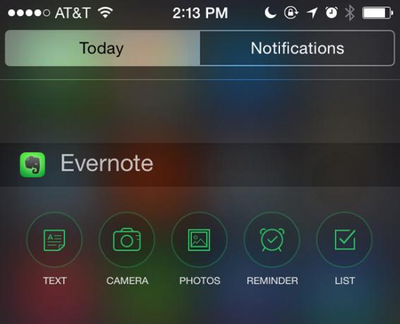 Evernote-widget