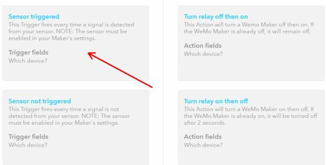 WeMo Maker IFTTT -resepti