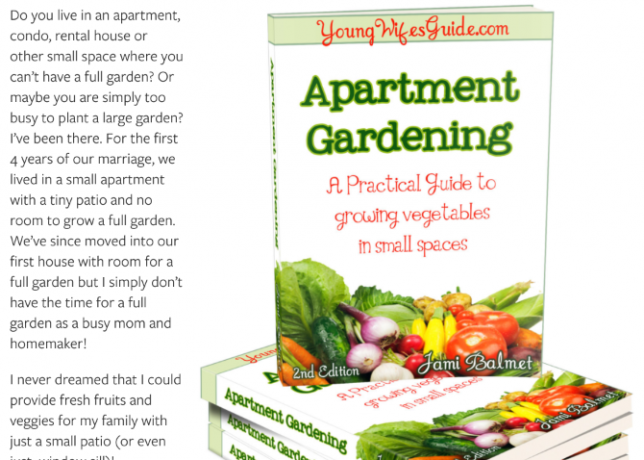 Apartment Gardening tarjoaa käytännön neuvoja vihannespuutarhan kasvattamiseksi huoneistossa tai pienessä tilassa
