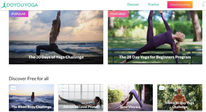 DoYouYoga tarjoaa seitsemän ilmaista kuukauden pituista aloittelijakurssia
