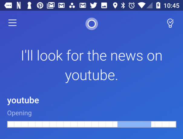 Cortana mobiili YouTube