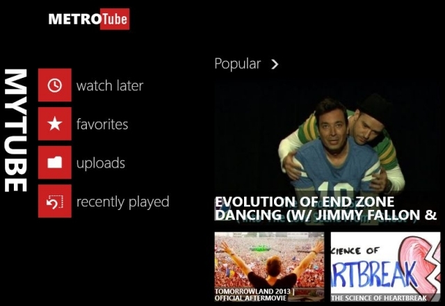 6 hämmästyttävää Windows 8 -sovellusta videoiden ja musiikin nauttimiseen, moderni tyyli Windows 8 Modern UI. Paras video-sovellus Metrotube