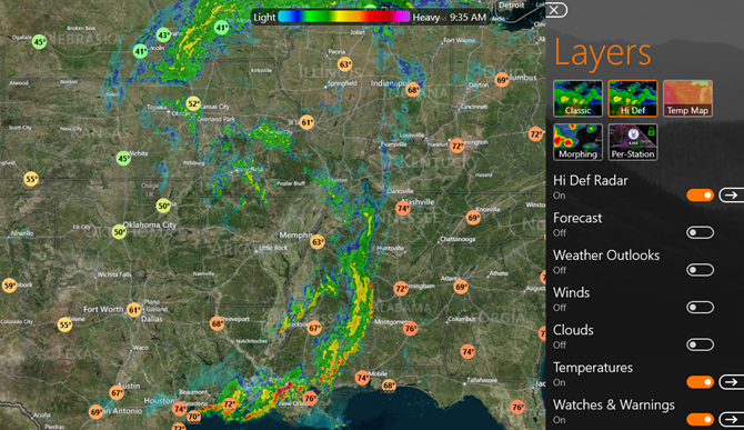 Myradar Windows -sovellus