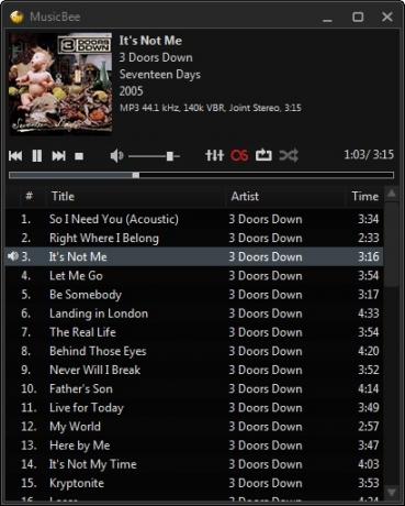 MusicBee: Tehokas, silti yksinkertainen, monitoimilaitteen hallintaohjelma [Windows] MusicBee Compact Player View
