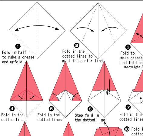 helppoja origami-kaavioita