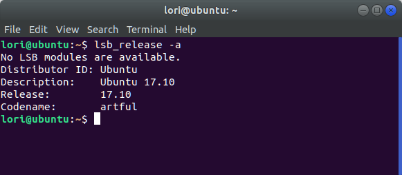 Tarkista Ubuntun versio