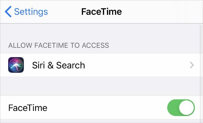 FaceTime-asetukset iPhonessa
