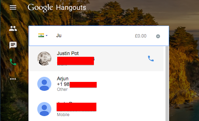 Hangouts-äänipuhelut