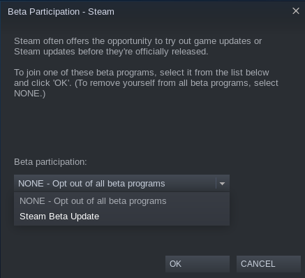 Liity Steam beetaan